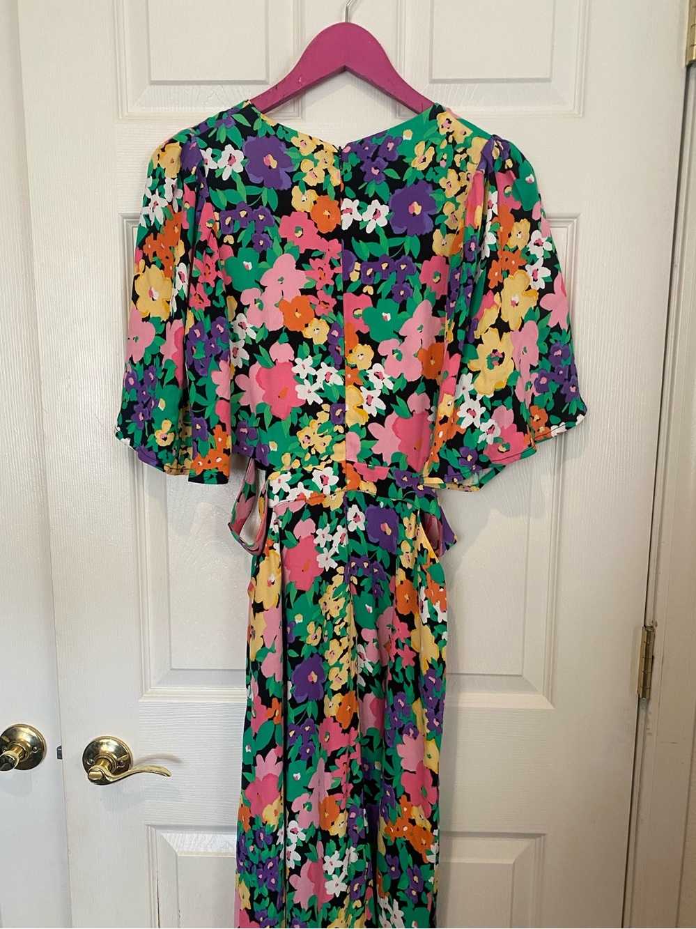 AFRM Floral V-Neck Maxi Dress With Side Cutouta in Multicolor NWOT - Picture 8 of 12